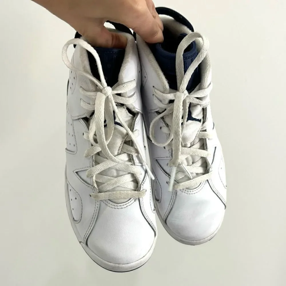 Nike AIR JORDAN 6 MIDNIGHT NAVY PS (PRESCHOOL) 2022 - Picture 9 of 13